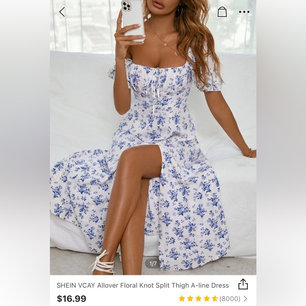 Shein floral dress